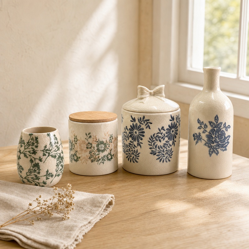 Crackle Glazed Ceramic products
